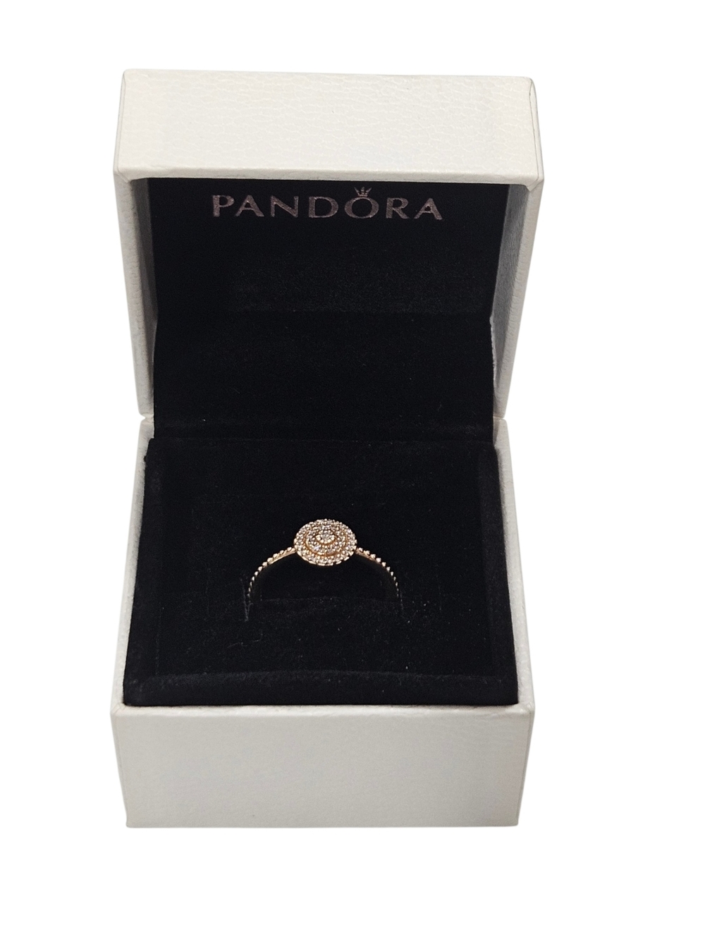 Pandora Radiant Elegance Ring Size 50 US 5 14K Gold With Box